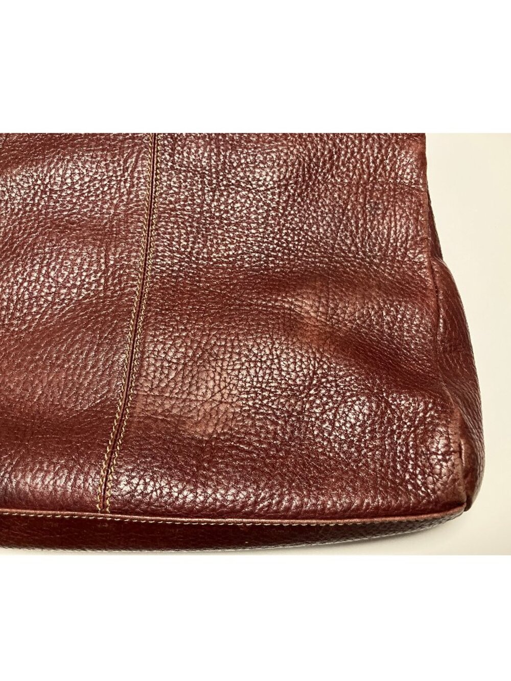 Marco Buggiani Purse, Italian Leather, Maroon/Burgundy, Large - Picture 7 of 13